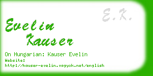 evelin kauser business card